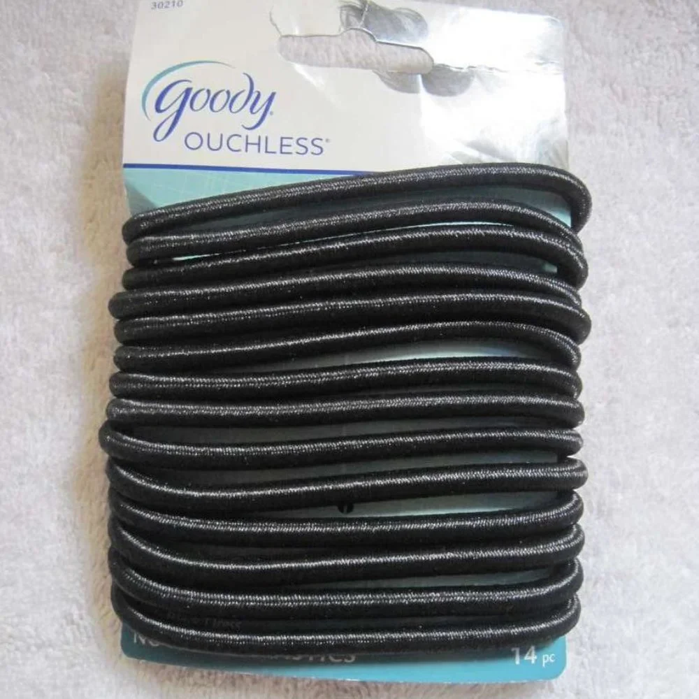 14 Goody Big Thick Fix Ouchless No Metal Hair Band Elastic Ponytailers Java Bean